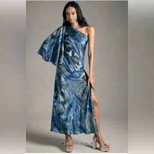 Mandira Wirk One Shoulder Dress - Blue
